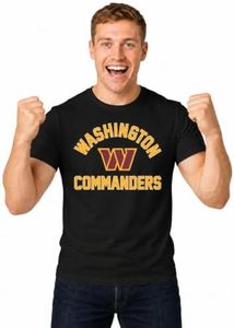 Team Fan Apparel NFL Adult Gameday T-Shirt - Cotton Blend - Tagless - Semi-Fitted - Unleash Your Team Spirit During Game Day (Washington Commanders - Black, XXXXX-Large)