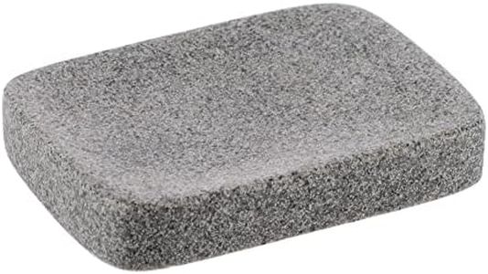 Rectangular Grey Granite Soap Dish Cup Dispenser