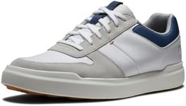 FootJoy Men's Contour Casual Golf Shoe, White/Navy, 11 Wide