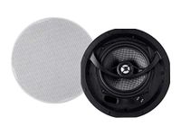 Monoprice Alpha in Ceiling Speakers 6.5 Inch Carbon Fiber 2-Way (Pair) - 113684 , BLACK,WHITE