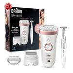 BRAUN EPILATOR FOR WOMEN, HAIR REMOVAL FOR WOMEN, SILK-ÉPIL 9-890 SENSOSMART ELECTRIC SHAVER AND BIKINI TRIMMER, WOMEN'S EPILATOR