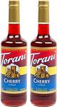 Torani Cherry Flavour Syrup, 750ml bottle, 2 Pack, red