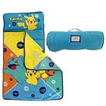 Franco Pokemon Anime Pikachu Soft Toddler Nap Mat with Pillow and Blanket Perfect for Preschool/Daycare/Travel/Sleeping Bag, 21" x 45" (Official Pokemon Product) by