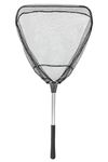 SKINPLUS Foldable Fishing Net with Telescopic Handle | Lightweight Landing Net for Outdoor Fishing, Strong Mesh & Non-Slip Grip