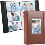 Vienrose Photo Album 4x6 300 Photos Leather Cover Extra Large Capacity Picture Book with Pockets for Wedding Family Anniversary Baby