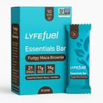 Essential Nutrition Bars by LyfeFuel | Vegan Protein Bar & Low Carb Meal Replacement for Intermittent Fasting and Hunger Control | 12g Plant-Based Protein, High Fiber, MCT Oil and 21 Organic Vitamins | No Sugar Alcohols