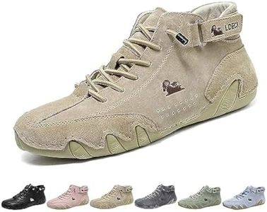 Explorer Waterproof Lightweight Unisex Outdoor Shoes for Hiking Camping & Driving Shoes High Top Chukka Boots Non-Slip Breathable Women&Men Italian Handmade Sports Shoe (Khaki,9,9,Men,8)