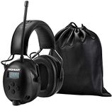 PROHEAR 033 Upgraded Bluetooth Ear Defenders with Radio, Rechargeable BT Wireless Noise Reduction, FM/AM Hearing Protection Headset with Hands-Free Calling, Ideal for Garden Working, Lawn Mowing