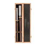 IMOTECHOM 2-Pieces HSS Roughing Gouge Lathe Chisel Set Wood Turning Tools with Wooden Box, 1-Inches and 2-Inches