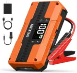 AstroAI T8 Car Jump Starter, 2500A 8-in-1 Jump Box for Car Battery, Up to 8.0L Gas & 5.0L Diesel Engine, 15200mAh QC 3.0 Power Bank, Informative LED Screen with Cigarette Adapter, Jumper Cable