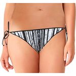 Volcom Junior's Stay Tuned Reversible Full Bikini Bottom, Black, XL