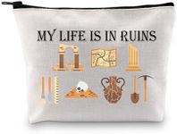 BDPWSS Archaeology Gifts for Women Archaeologist Gift My Life is in Ruin Funny Archaeology Student Zipper Pouch (My Life bagCA)