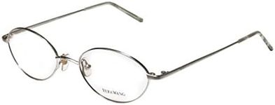 Vera Wang V08 Womens/Girls Designer Full-rim Classic Design Vision Care Hip Eyeglasses/Eyewear (49-18-140, Silver)