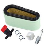 HIFROM 496894 Air Filter 272403S Pre Filter With 394358 Fuel Filter 494768 Fuel Shut Off Valve for Briggs & Stratton 282700 12.5-17 HP Engines