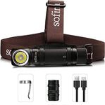 Rechargeable Headtorch, Sofirn headlamp Super Bright Rigth Angle Flashlight, Pwerful LED, Headlamp for Hunting Running Repairing Camping Hiking