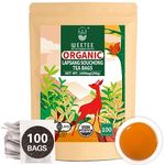 WT WEETEE Organic Lapsang Souchong Tea Bags, USDA Organic Smoky Black Tea 100 Count, Natural Caffeine & Antioxidant, Classic Chinese Tea