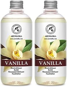 Recharche Diffuseur Roseaux de la Vanille 2x500ml - Bâtonnets de Parfum - Parfum Ambiance - Parfum Frais - Desodorisant Maison - Diffuseur de Parfum Set - Arôme de Vanille