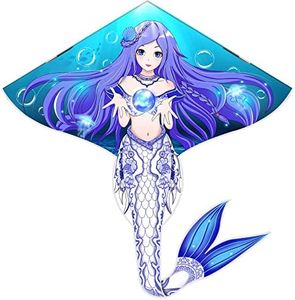 Mint's Colorful Life Magic Mermaid Kite for Girls & Kids, Easiest to Fly Delta Kite