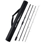 Goture Travel Surf Fishing Rods 4 Piece, Carbon Fiber Fishing Rods Saltwater Freshwater - Lightweight Telescopic Fishing Rod Carp Tuna Salmon Fishing Rods 10ft