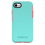 OtterBox Symmetry Series Case for iPhone SE (3rd and 2nd gen) & iPhone 8 & iPhone 7 - Non-Retail Packaging - Candy Shop (Aqua Mint/Candy Pink)