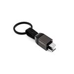 AUKEY Circlet Series CB-CL16 Strap Cable, 3.9 inches (10 cm), Black, Quick Charging, Key Chain Type, Key Ring, Data Transfer, Lightning Cable, 480Mbps, 2 Year Warranty