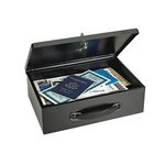 STEELMASTER Fire-Retardant Black Steel Security Box with Key Lock (2216140BP04)