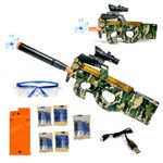 VikriDA Dual Mode (Automatic and Manual) Small Balls Gun & Foam Blaster for Outdoor Activities Shooting Time with Small Balls for Adults Original Airsoft Gun Automatic - Camo Small Balls Blaster Gun