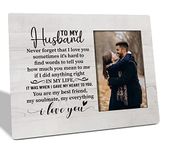 HALUOSI Husband Gift form Wife, Romantic Valentine's Marriage Wedding Gifts for Husband, Picture Frame Gifts, Never Forget That I Love You