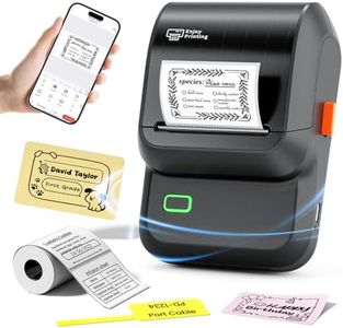 Ponek Label Maker Machine with Tape, M100 Bluetooth Label Printer, Versatile App with 1000 Icons and 300 Templates, 2 Inch Address Label Maker for Small Business, Office, Home, School, Black