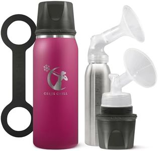 Breastmilk Chiller Reusable Storage Container by CERES CHILL | Keeps Milk Safe for up to 20 Hours | Connects w/Major Pumps(1 Chiller, Plum)