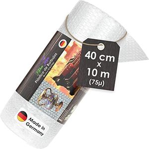 Kitchen Helpis® envoltorio de plástico de burbujas de 0,4 x 10m (72 µ de grosor), ideal prástico de burbujas para embalar porcelana y objetos frágiles, papel burbuja, plastico embalaje