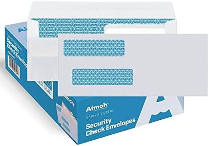 500#8 Double Window Flip & Seal Security Envelopes - for Business Checks, QuickBooks & Quicken Checks, Size 3 5/8 x 8 11/16 Inches - Checks Fit Perfectly - Not for Invoices, 500 Count (30108)