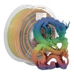 FiLAMONT PLA Silk Filament 1.75mm, 3D Printer Filament, Shiny Silk 1.75 PLA Filament, 1kg(2.2Lbs)/Spool (Silk Macaron Rainbow)