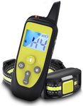 Dog Collar - 3300Ft Dog Training Collar with Remote for 5-120lbs Small Medium Large Dogs Rechargeable Waterproof e Collar with Beep (1-8), Vibration(1-16) (Yellow)