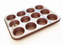 David Burke Kitchen Commerical Weight 12 Cup Muffin Rose Gold Bakeware