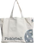 Pickleball Bag Canvas Tote Bag Aesthetic for Women, Cute Reusable Thick Cloth Cotton Bags for Shopping Beach Trendy Pickleball Gifts PICKLEBALL Bag