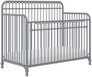 Little Seeds Monarch Hill Ivy 3-in-1 Convertible Metal Crib, Dove Gray