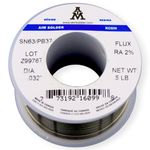 AIM Solder 63-37 Tin Lead Rosin Core Solder Wire for Electrical Soldering 0.032inch, 0.5lb (0.8mm / 227g)