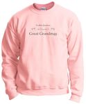 Gift for Great Grandma Gift for Grandma Gift for Grandma Gifts Excellent Grandmas Get Promoted to Great Grandmas Crew, Light Pink, L