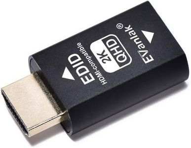 EVanlak Hdmi Edid Emulator Passthrough 3rd Generrtion Premium Aluminum Eliminated Emulator Adapter Work with Mac Thunderbolt to HDMI Switches/Extender/AV Receiver/Video Splitters 2K 2560x1440 60hz@60H