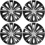 Versaco Car Wheel Trims RAPIDENCBS13 - Black/Silver 13 Inch 10-Spoke - Boxed Set of 4 Hubcaps - Includes Fittings/Instructions