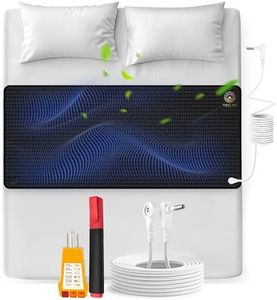 Terra Sol Best Grounding Mat for Bed - Premium 27x60in Earthing Mat for Queen, King & Twin Size - Grounding Pad for Sleeping with 15ft Cord & Safety Testers