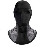 ROCKBROS Balaclava Ski Mask Windproof Warm Full Face Cover Mask with Filter Winter Balaclava Neck Gaiter for Men Women Skiing Cycling Motorcycling Black