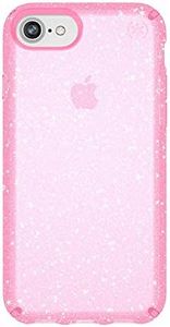 Speck 103109-6603 Products Presidio Clear + Glitter Case for iPhone 8 (Also Fits 7/6S/6) - Bella Pink With Gold Glitter/Bella Pink