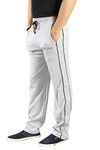 Particle Plus Size Track Pants Joggers Oversized Melange Grey for Men, Size 4XL 8TRATPMG4XL