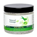 Natural Concept Aloevera Gel for Face Hair Skin 500gm | Non Toxic Organic Aloevera Extracted White Gel | Removes Pimples, Instant Glow, Removes Excess Oil, Non Sticky | Pack of 2