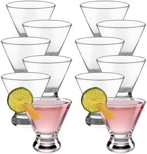 Libbey Cosmopolitan Stemless Martini Glasses Set of 12, Cocktail Cups