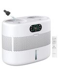 Reuseable Wick Evaporative Humidifier for Bedroom Quiet Healthy Baby Humidifier, No White Dust, Evaporative Humidifier Large Room 800ml/h 3 Speeds, 2 Gal, Timing, Auto Shut off