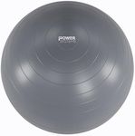 Power Systems Versa Ball Pro Stability Ball - Large Gym, Chair or Birthing Ball (Gray, 65cm)