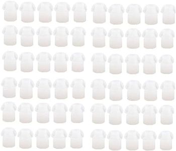 Yrhrol 60Pack White Silicone Rubber Replacement Mushroom EarTips Earbud for Radio Acoustic Tube Earpiece/Coil Tube Headset Earbud Compatible for Motorola Baofeng Kenwood Midland Yaesu Cobra Icom HYT